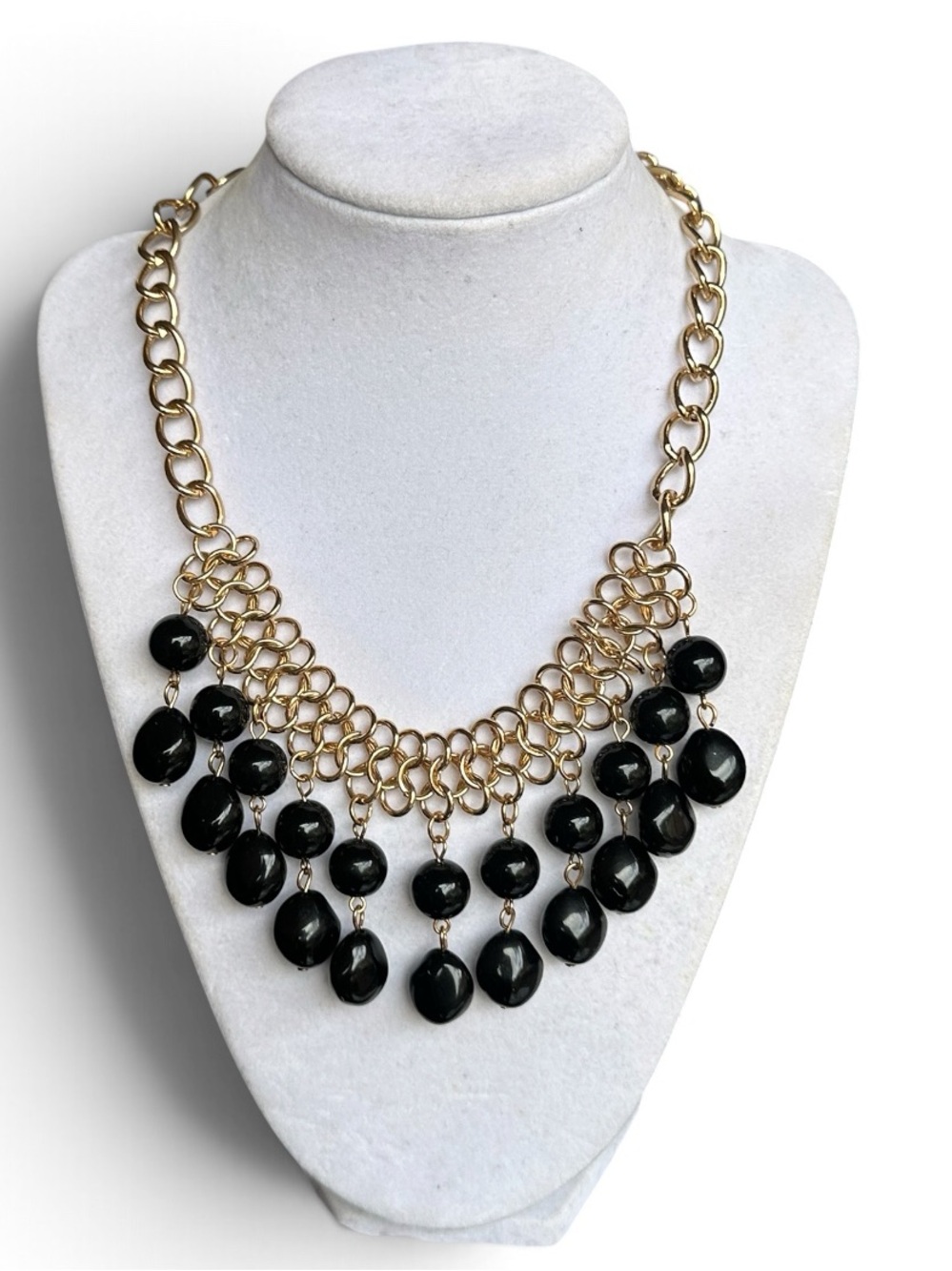 Fleck Black and Gold Necklace